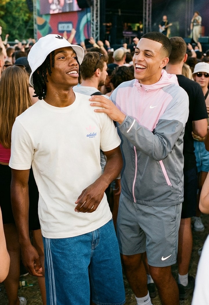 Look festival d’été avec vêtements, sneakers et accessoires JD Sports